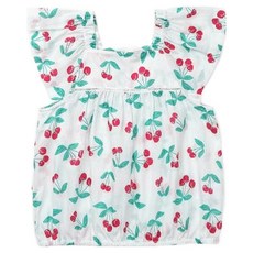 LaughingChild 女童款透氣櫻桃莓子雪紡衫