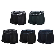 [包含大尺碼] PUMA BODYWEAR 男士全天候舒適平口褲 5件組