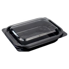 아이엔피 사각 샐러드 용기 블랙 290ml 16 x 12 x 3 cm SK-205, 50개, 1개입