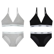 PUMA BODYWEAR 女性貼身衣物 休閒無鋼圈內衣 + 內褲 2件組