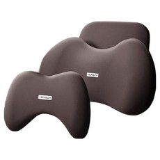 Ez2mk 퍼펙트케어 사계절 차량용 목쿠션 + 등쿠션 세트 MS-660, 브라운, 1세트