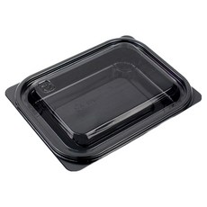 Inp 方形沙拉容器 黑色 17.5 x 13.5 x 3 cm 250ml SK-203, 50個, 1入