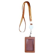 New Lip 交通卡名牌 識別證掛繩, 1個, 棕色