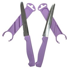 키친하우스 뉴샤프집 과도 톱니날 + 민자날 세트, 연보라, 1세트