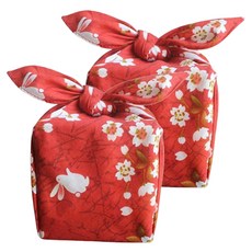 Maket Gamseong 棉質便當包裝布, 紅色, 2個