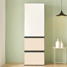 라자가구 모비오 서랍형 주방 수납장 600 방문설치, 화이트베이지