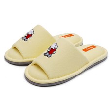 SHOELAMODE Peanuts 彩色刺繡加大室內拖鞋, 黃色, 1個