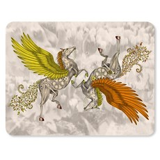 야미다 飛馬方形餐墊 ES3829-955, 混合色, 1個