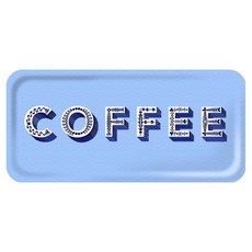 YAMIDA 咖啡方形託盤 藍色 AB3215-242, 1個