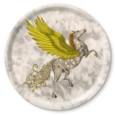 야미다 페가수스 원형 트레이 ES0039-955, 골드, 1개