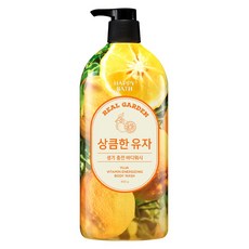 해피바스 리얼가든 비타민 생기 바디워시 상큼한 유자, 1개, 900g