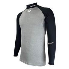 GOLDEAST 男款涼感透氣高機能運動涼爽網眼布料防風內層中高領長袖T恤