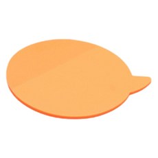 J&K 華麗色彩對話框造型便條貼, 4個, 橘色, 50張