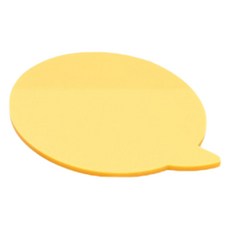 제이앤케이 화려한 컬러의 말풍선 모양의 메모스틱, 노랑, 50매, 4개