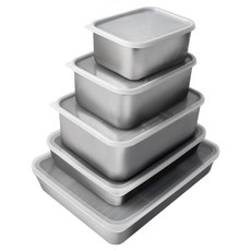 Kitchen9 不鏽鋼調理盤組, 1個, 調理盤 淺型2種 + 深型3種