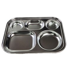 Paulus 兒童用外帶不鏽鋼餐盤, 銀色, 1個