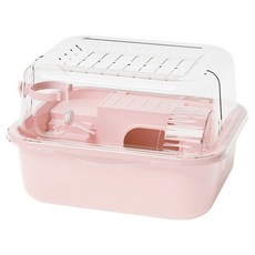 Lanboer 倉鼠粉彩一體成型籠 FREE, 粉紅色, 1個