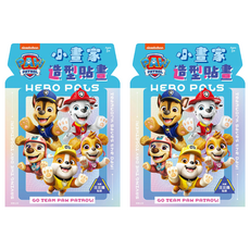 PAW PATROL 汪汪隊立大功 小畫家造型貼畫 附彩色貼紙 WA006H 2本