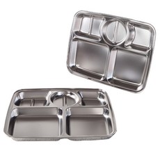 Paulus ToGo 不鏽鋼家用配餐盤, 銀色, 2個