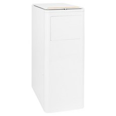 MONOFLAT Dual Lock 防臭垃圾桶 30L + 垃圾袋套組, 木紋 + 白色