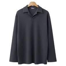 M.N.C 男士泰迪領壓紋長袖T恤 MDLT139LW