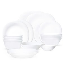 Bacile 4人新婚餐具居家組 20件組, 8種, 1套, 純白色