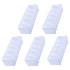 Moapick 分格襪子內衣收納盒 5格, 白色, 5個