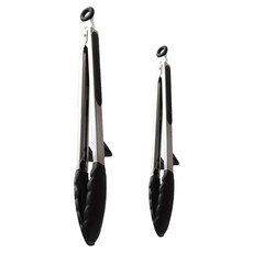 氣炸鍋專用可站立食物夾 2支, 黑色, 1組