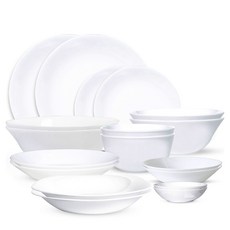 Bacile Real 雙人碗盤家用組 18入, 1套, 白色, 碗盤 18入