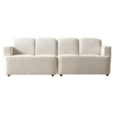 수오 모카 컵홀더 홈바형 생활방수 패브릭 소파 4인용 방문설치, 아이보리