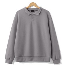 엠엔씨 투버튼 오버핏 카라넥 니트 맨투맨 MDMU465CM