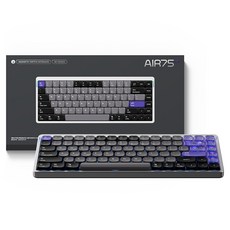 Nuphy AIR75 HE 快速觸發機械式電競有線無數字鍵盤, 磁軸, AIR75 HE-LP Magnetic Jade Pro, 太空銀