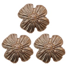 ButtonKing 高級鍍金鈕扣 Rosely 18mm, 黑金色半光, 3個