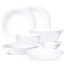 Bacile 單人獨食餐具組 10件組, 1套, 6種, 純白色