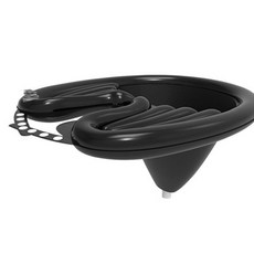 뉴실버 PVC 노인 환자 임산부 샴푸 헤어 케어 머리감기 받침대, 블랙, 1개