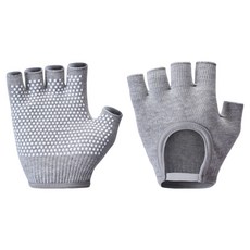 Twogramplus 防滑瑜珈手套 雙手穿戴組, 1套, 02 灰色