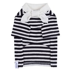 몽띠에 강아지 루루 리본 티셔츠, 블랙, 1개