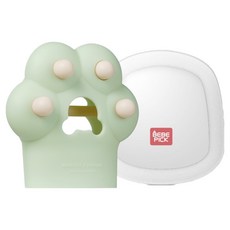 BEBE PICK 幼兒用軟式矽膠手環 第3階段 大小調節固齒器, 薄荷迪諾, 1個, 案件