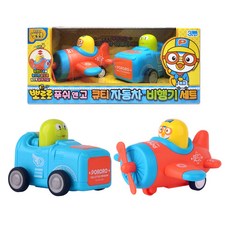 Pororo 按壓前進 啵樂樂飛機 + 可龍汽車 玩具組合, 1套, 混合色