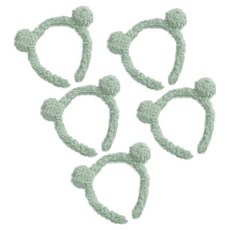 gelluna 泰迪熊捲毛小熊髮箍 H-11, 薄荷綠, 5個