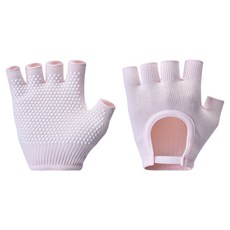 Twogramplus 防滑瑜珈手套 雙手穿戴組, 1套, 03 粉紅色