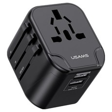USAMS 優勝仕 12W 2埠旅行用高速多功能充電器 US-CC173, 1個