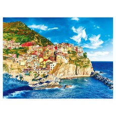 ALOC Hobby's Square KMLee DIY 畫框型 3D 五漁村2 圓形 鑽石畫 DIY套組 50 x 40 cm, 1個, 混合色