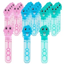 波啾 俏皮海豚泡泡 3款 x 8入組, 1套, 粉紅色, 藍色, 薄荷綠