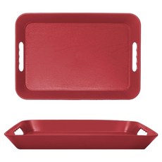 KOKA 方形手把上菜托盤, 2個, 紅色