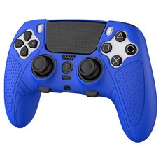 HOHOO 貼合握把 PS5 DualSense Edge Elite 控制器 矽膠握把保護殼, 藍色, 單一商品, 1個