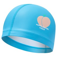 Rally 兒童運動聚氨酯塗層設計款泳帽 PRKC917, 1個, 天空藍
