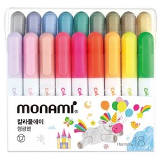 monAmi 多彩日 更新版螢光筆 18色組, 1套, 混合色