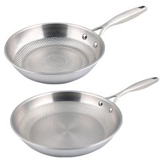 Livingglory 電磁爐適用 Master Star 全5層平底鍋 2入套組, 1套, 平底鍋(24cm, 28cm), 單一顏色