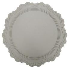 오마주 프렌치35 실리콘 1인 테이블매트, 1개, 350 x 350 mm, 3 라이트 그레이